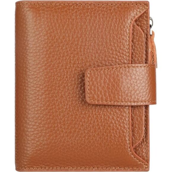 New Small Compact Women Wallet RFID Blocking Genuine Leather Bifold Purse - Picture 1 of 6